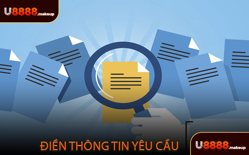 Cung cấp - Điền thông tin yêu cầu